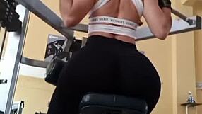 check out rosmery lara's athletic latina ass bulging in those tight leggings