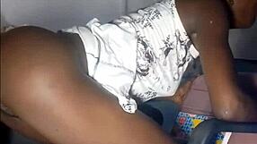 Skinny African Teen Slut Bent Over for Muscular BBC Pussy Pounding