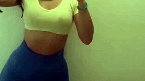 check out rosmery lara's athletic latina ass bulging in those tight leggings