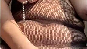 i shove huge dildo deep in hairy bbw pussy saggy tits squirt dirty talk