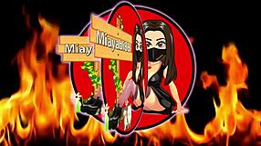 Red Dress Asian Slut Mouth Fucked Then Long Cock Creampies Tight Pussy