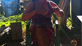 Klaudiaambergirl Strokes Big Natural Tits Solo Outdoors!