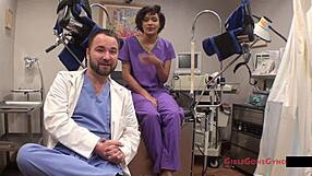 jackie bane's gyno exam exposed nurse lilith rose gloves deep hidden cam shock!