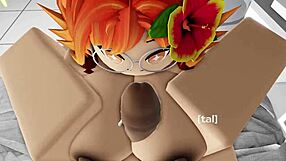 cute roblox girl bends for brutal pussy destruction and massive cumshot condo style