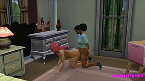 whoa girl catches futa roommate stroking monster cock then punishes her ass hard 😈🍑