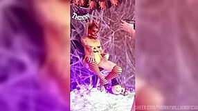 recording my sister-in-law's fun halloween costume presentation at home