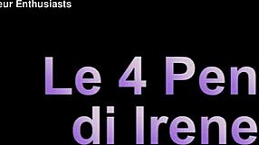 Italian milf slut takes four cocks in homemade european orgy double penetration.