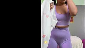 thick latina influencer rips clothes for accidental fan fuck