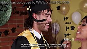 i flash cards then take hot cumshots from him outdoors