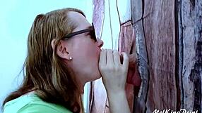 Blonde Milf Sucks Hung Monster Cock at Gloryhole Cumshot