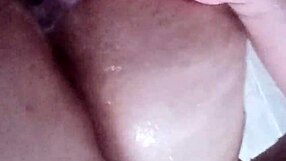 Chubby latina in lingerie toys her big natural tits belly craving hot submissive play