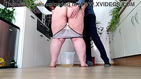 bbw mother-in-law tempts with perfect fat ass hairy wet pussy in nylons heels homemade kink