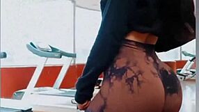 check out rosmery lara's athletic latina ass bulging in those tight leggings