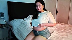 pov cute thick colombian latina twerks her big ass then takes doggystyle pounding in bedroom