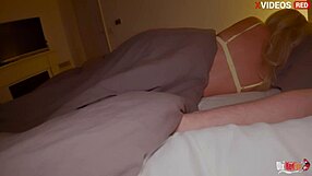 Stepmom's Swollen Pussy Gaped by Stepson's Fisting After Husband Fight