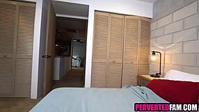 Stepsister hones her ass licking skills right on stepbrother's hole