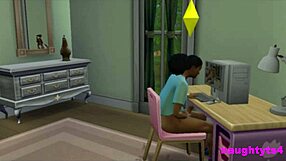 whoa girl catches futa roommate stroking monster cock then punishes her ass hard 😈🍑