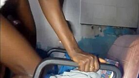 Skinny African Teen Slut Bent Over for Muscular BBC Pussy Pounding