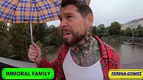 duck feeding got wild serina sucks dick and swallows dean's hot load