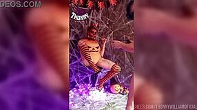 recording my sister-in-law's fun halloween costume presentation at home