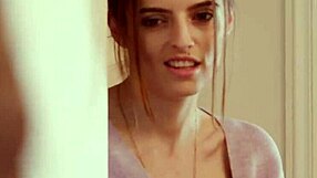 Skinny teen Alba Lalas' tight asshole gaped wide open by monster cock doggystyle rough