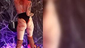 recording my sister-in-law's fun halloween costume presentation at home