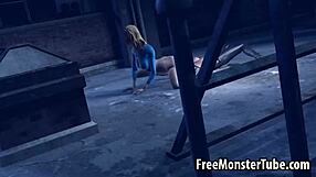 What if Supergirl's pussy gets licked raw by Catwoman outdoors?