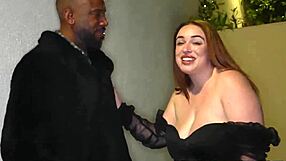 Chubby Redhead Wife Fucks MONSTER BLACK COCK While Hubby Watches!!