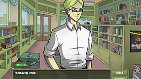 horny student maid slut deepthroats teacher cock cums in mouth on tits