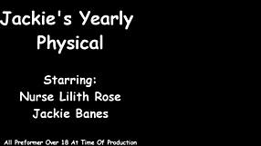 jackie bane's gyno exam exposed nurse lilith rose gloves deep hidden cam shock!