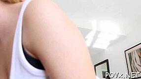 barely legal euro teen seduces with tight pussy suck and hardcore pov pounding!