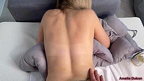 hot closeup pov doggystyle creampie fuck with cute petite russian blonde amelie dubon