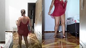 bbw milf slut strips red lingerie panties sweater rips clothes for pov dildo toy fuck full movie