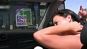 angelica raven spits on shaved tits to harden nipples before monster cock deepthroat.