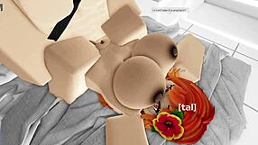 cute roblox girl bends for brutal pussy destruction and massive cumshot condo style