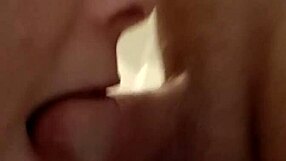 amateur girl slurps cock deep in skilled blowjob