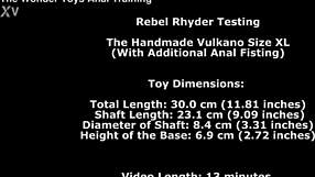 Rebel Rhyder Gapes Pussy with Vulkano XL Toy and Anal Fisting!