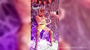 recording my sister-in-law's fun halloween costume presentation at home