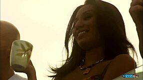 Hottie Strips Corset for Hardcore Couch Pounding and Cumshot