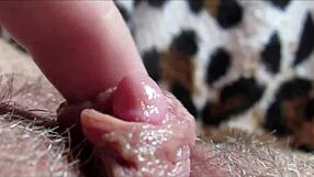 i watch my huge clit pulse in orgasm closeup