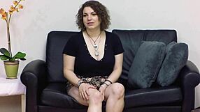 thick brunette maisy face fucked hard in casting for porno cash