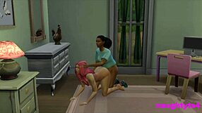 whoa girl catches futa roommate stroking monster cock then punishes her ass hard 😈🍑