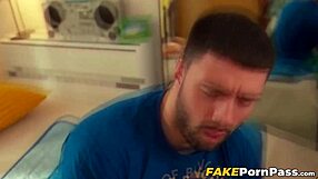 Adorable ebony Josy Black and Stacy Cruz lick pussies, ride big cocks in wild threesome.