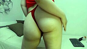 big ass bbw shakes curvy cheeks and natural tits in seductive webcam tease dance