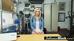 Petite blonde teen slut screams as bbc boss rams her small tits and tight hole in hardcore office fury!