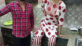 Sexy Stepmom Saara Lets Stepson Assfuck Her Bent Over Kitchen Counter