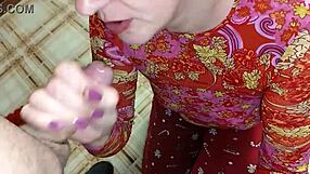 stepmom mature lady shares a messy treat straight from the source