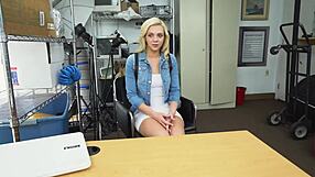 Petite blonde teen slut screams as bbc boss rams her small tits and tight hole in hardcore office fury!