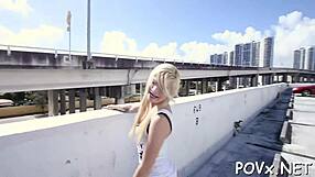 barely legal euro teen seduces with tight pussy suck and hardcore pov pounding!