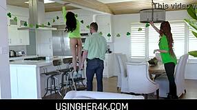 freeuse petite teen stepdaughter fucked as stepdad's patrick's day toy